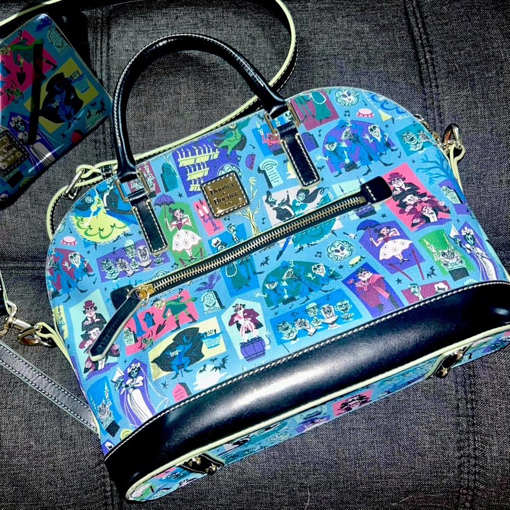 Dooney & Bourke Haunted Mansion satchel with strap - EUC (satchel & strap only)